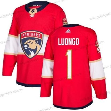 Adidas Herren Florida Panthers #1 Roberto Luongo Heimtrikots Authentisch Strickerei NHL Trikots – Rot