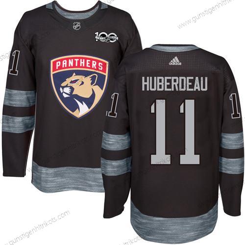 Adidas Herren Florida Panthers #11 Jonathan Huberdeau 1917-2017 100th Jahrestag Strickerei NHL Trikots – Schwarz