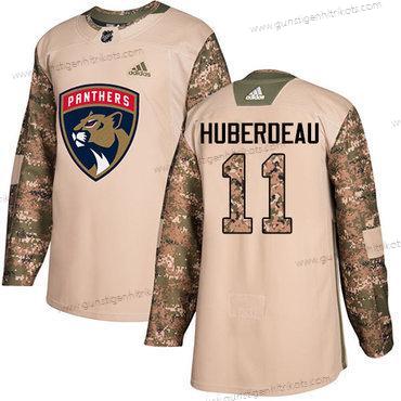 Adidas Herren Florida Panthers #11 Jonathan Huberdeau Authentisch 2017 Veterans Day Strickerei NHL Trikots – Tarnfarbe