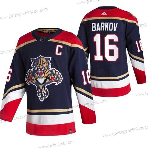 Adidas Herren Florida Panthers #16 Aleksander Barkov 2020-21 Rückseite Retro ersatzweise NHL Trikots – Schwarz