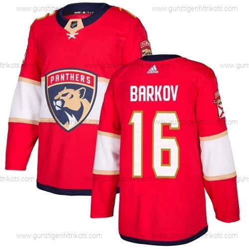 Adidas Herren Florida Panthers #16 Aleksander Barkov Heimtrikots Authentisch Strickerei NHL Trikots – Rot