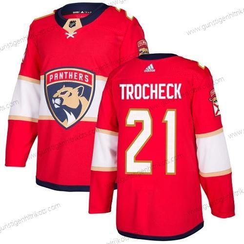 Adidas Herren Florida Panthers #21 Vincent Trocheck Heimtrikots Authentisch Strickerei NHL Trikots – Rot