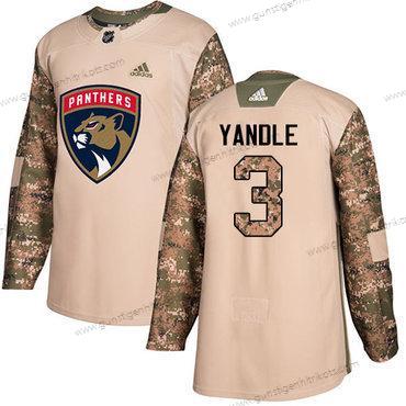 Adidas Herren Florida Panthers #3 Keith Yandle Authentisch 2017 Veterans Day Strickerei NHL Trikots – Tarnfarbe