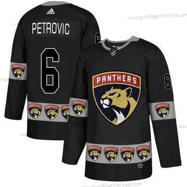 Adidas Herren Florida Panthers #6 Alexander Petrovic Team Logos Trikots – Schwarz