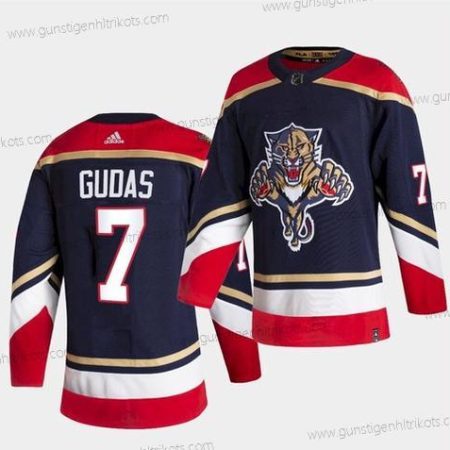 Adidas Herren Florida Panthers #7 Radko Gudas 2021 Rückseite Retro Trikots – Marineblau