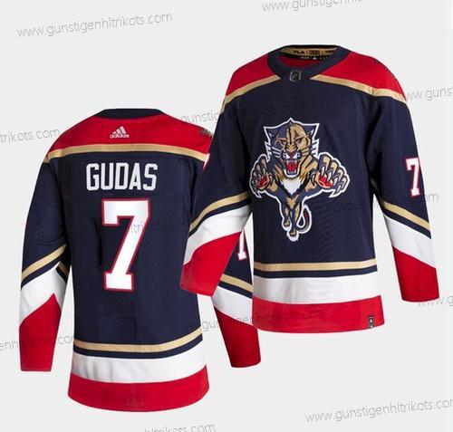 Adidas Herren Florida Panthers #7 Radko Gudas 2021 Rückseite Retro Trikots – Marineblau