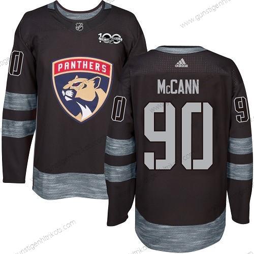 Adidas Herren Florida Panthers #90 Jared Mccann 1917-2017 100th Jahrestag Strickerei NHL Trikots – Schwarz