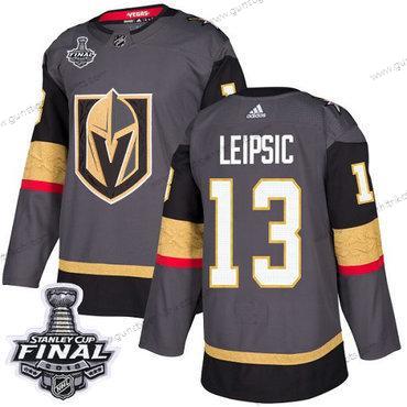 Adidas Herren Golden Knights #13 Brendan Leipsic Heimtrikots Authentisch 2018 Stanley Cup Final Strickerei NHL Trikots – Grau