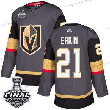 Adidas Herren Golden Knights #21 Cody Eakin Heimtrikots Authentisch 2018 Stanley Cup Final Strickerei NHL Trikots – Grau