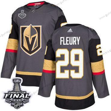 Adidas Herren Golden Knights #29 Marc-Andre Fleury Heimtrikots Authentisch 2018 Stanley Cup Final Strickerei NHL Trikots – Grau