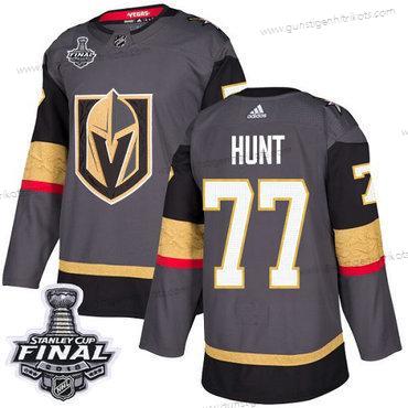 Adidas Herren Golden Knights #77 Brad Hunt Heimtrikots Authentisch 2018 Stanley Cup Final Strickerei NHL Trikots – Grau