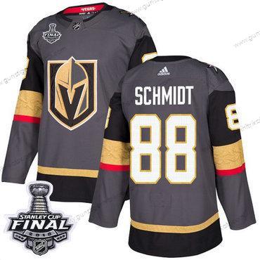 Adidas Herren Golden Knights #88 Nate Schmidt Heimtrikots Authentisch 2018 Stanley Cup Final Strickerei NHL Trikots – Grau