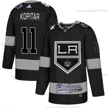 Adidas Herren La Los Angeles Kings With Dodgers 11 Anze Kopitar Trikots – Schwarz