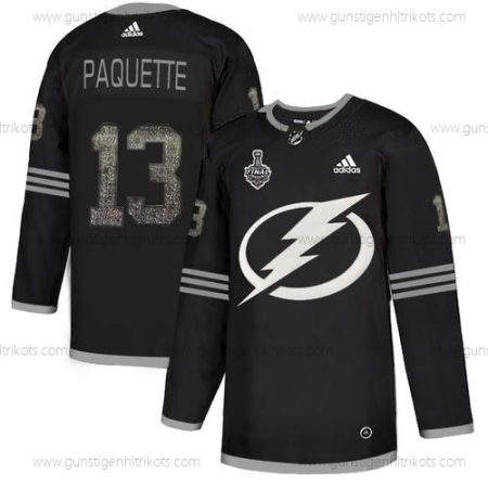 Adidas Herren Lightning #13 Cedric Paquette Authentisch Klassisch 2020 Stanley Cup Final Strickerei NHL Trikots – Schwarz