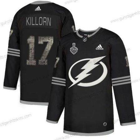 Adidas Herren Lightning #17 Alex Killorn Authentisch Klassisch 2020 Stanley Cup Final Strickerei NHL Trikots – Schwarz