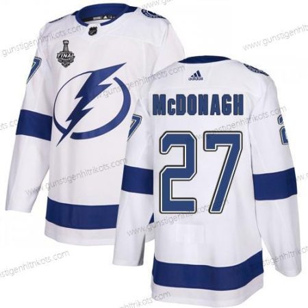 Adidas Herren Lightning #27 Ryan Mcdonagh Road Authentisch 2020 Stanley Cup Final Strickerei NHL Trikots – Weiß