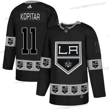 Adidas Herren Los Angeles Kings #11 Anze Kopitar Team Logos Trikots – Schwarz