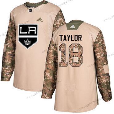 Adidas Herren Los Angeles Kings #18 Dave Taylor Authentisch 2017 Veterans Day Strickerei NHL Trikots – Tarnfarbe