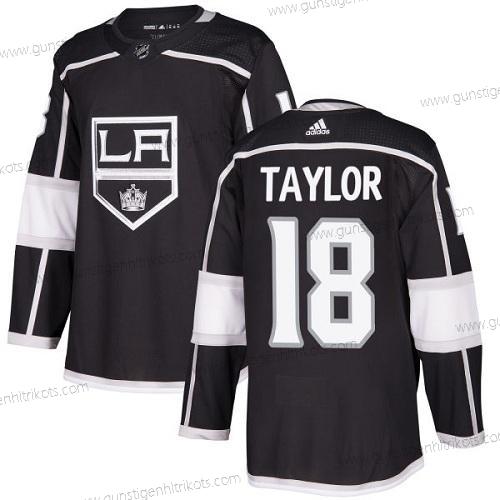 Adidas Herren Los Angeles Kings #18 Dave Taylor Heimtrikots Authentisch Strickerei NHL Trikots – Schwarz