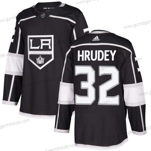 Adidas Herren Los Angeles Kings #32 Kelly Hrudey Heimtrikots Authentisch Strickerei NHL Trikots – Schwarz