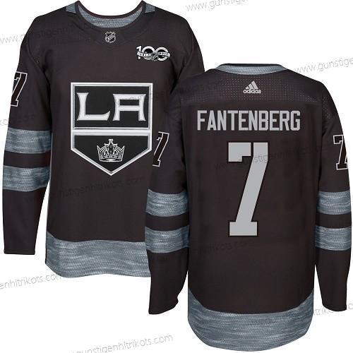 Adidas Herren Los Angeles Kings #7 Oscar Fantenberg 1917-2017 100th Jahrestag Strickerei NHL Trikots – Schwarz