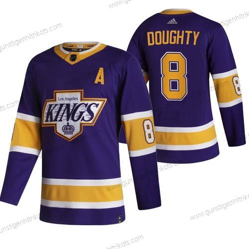 Adidas Herren Los Angeles Kings #8 Drew Doughty 2020-21 Rückseite Retro ersatzweise NHL Trikots – Schwarz