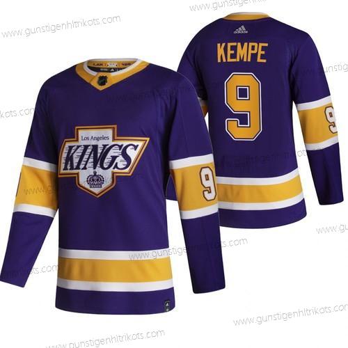 Adidas Herren Los Angeles Kings #9 Adrian Kempe 2020-21 Rückseite Retro ersatzweise NHL Trikots – Schwarz