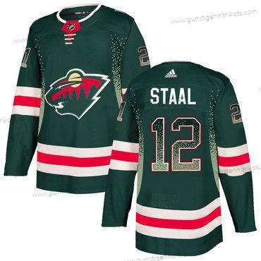 Adidas Herren Minnesota Wild #12 Eric Staal Trikots – Grün