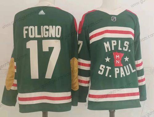 Adidas Herren Minnesota Wild 17 Foligno Klassisch Edition 2022 NHL Trikots – Grün