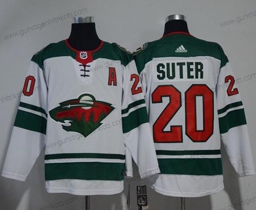 Adidas Herren Minnesota Wild #20 Ryan Suter Road Authentisch Strickerei NHL Trikots – Weiß