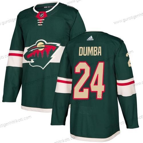 Adidas Herren Minnesota Wild #24 Matt Dumba Heimtrikots Authentisch Strickerei NHL Trikots – Grün