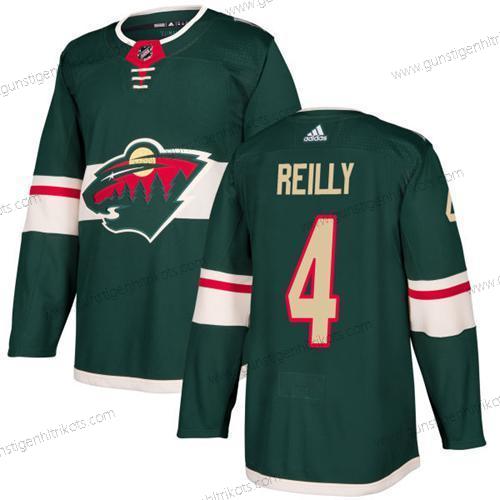 Adidas Herren Minnesota Wild #4 Mike Reilly Heimtrikots Authentisch Strickerei NHL Trikots – Grün