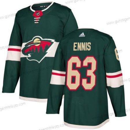 Adidas Herren Minnesota Wild #63 Tyler Ennis Heimtrikots Authentisch Strickerei NHL Trikots – Grün