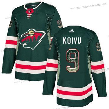 Adidas Herren Minnesota Wild #9 Mikko Koivu Trikots – Grün