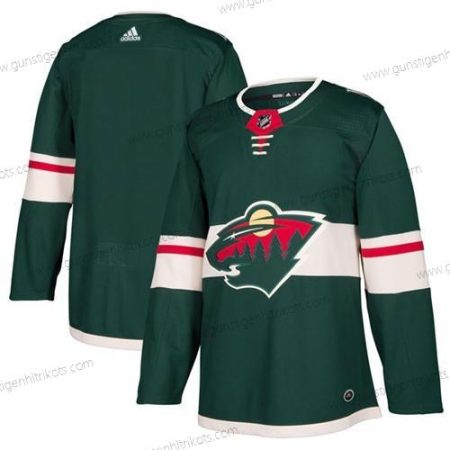 Adidas Herren Minnesota Wild Leer Heimtrikots Authentisch Strickerei NHL Trikots – Grün