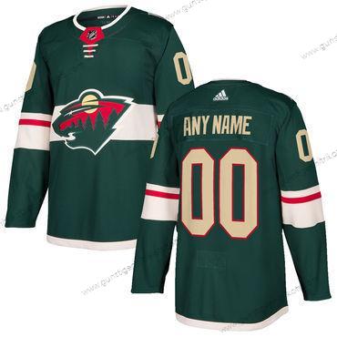 Adidas Herren Minnesota Wild Personalisiertesr 2017-2018 Hockey Strickerei NHL Trikots – Grün