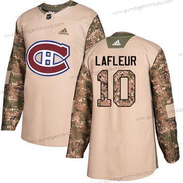 Adidas Herren Montreal Canadiens #10 Guy Lafleur Authentisch 2017 Veterans Day Strickerei NHL Trikots – Tarnfarbe