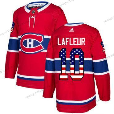 Adidas Herren Montreal Canadiens #10 Guy Lafleur Heimtrikots Authentisch USA Flag Strickerei NHL Trikots – Rot