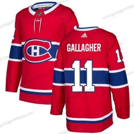 Adidas Herren Montreal Canadiens #11 Brendan Gallagher Heimtrikots Authentisch Strickerei NHL Trikots – Rot