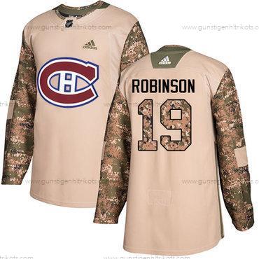 Adidas Herren Montreal Canadiens #19 Larry Robinson Authentisch 2017 Veterans Day Strickerei NHL Trikots – Tarnfarbe