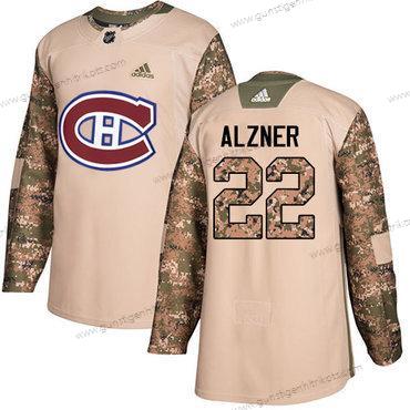 Adidas Herren Montreal Canadiens #22 Karl Alzner Authentisch 2017 Veterans Day Strickerei NHL Trikots – Tarnfarbe