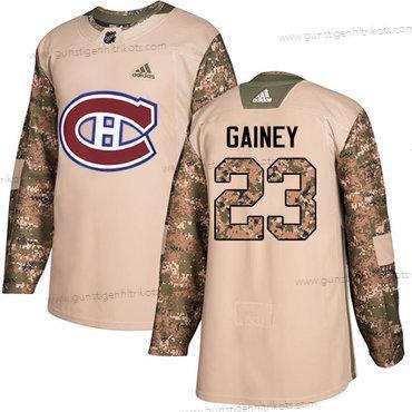 Adidas Herren Montreal Canadiens #23 Bob Gainey Authentisch 2017 Veterans Day Strickerei NHL Trikots – Tarnfarbe