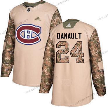 Adidas Herren Montreal Canadiens #24 Phillip Danault Authentisch 2017 Veterans Day Strickerei NHL Trikots – Tarnfarbe