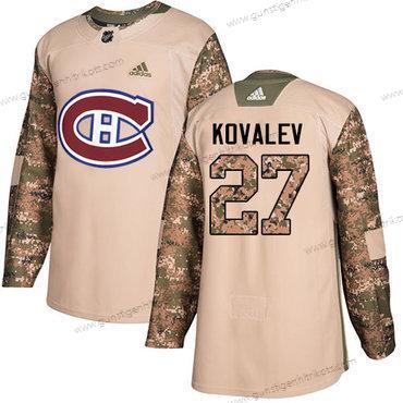 Adidas Herren Montreal Canadiens #27 Alexei Kovalev Authentisch 2017 Veterans Day Strickerei NHL Trikots – Tarnfarbe