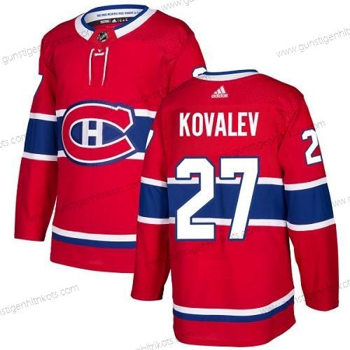 Adidas Herren Montreal Canadiens #27 Alexei Kovalev Heimtrikots Authentisch Strickerei NHL Trikots – Rot