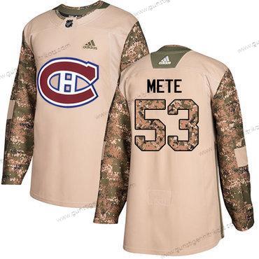 Adidas Herren Montreal Canadiens #53 Victor Mete Authentisch 2017 Veterans Day Strickerei NHL Trikots – Tarnfarbe