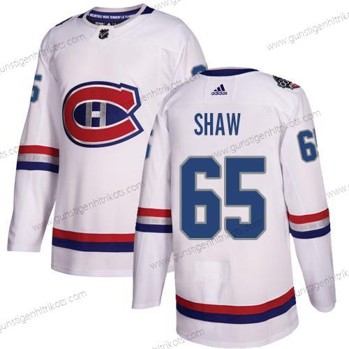 Adidas Herren Montreal Canadiens #65 Andrew Shaw Authentisch 2017 100 Klassisch Strickerei NHL Trikots – Weiß