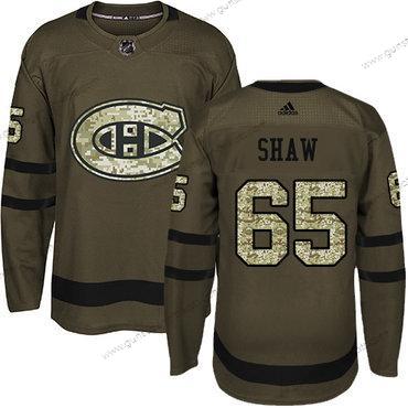 Adidas Herren Montreal Canadiens #65 Andrew Shaw Salute to Service Strickerei NHL Trikots – Grün