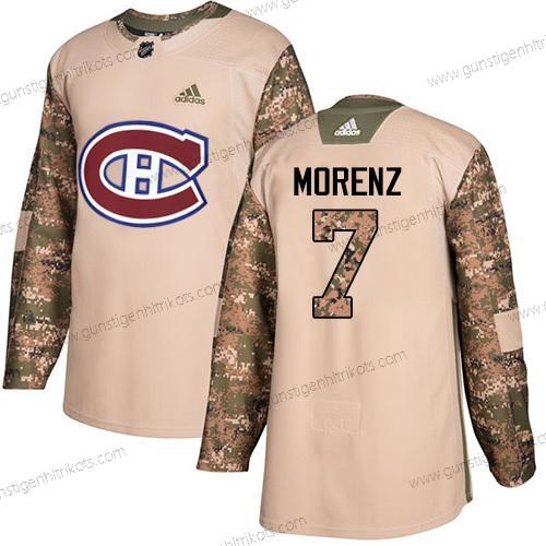 Adidas Herren Montreal Canadiens #7 Howie Morenz Authentisch 2017 Veterans Day Strickerei NHL Trikots – Tarnfarbe