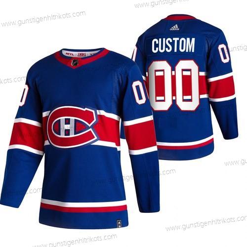 Adidas Herren Montreal Canadiens Personalisiertes 2020-21 Rückseite Retro ersatzweise NHL Trikots – Blau